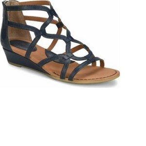 B.O.C. Blue Pawel Demi Ocean Wedge Gladiator Sandals Women's Summer Shoes - (9)